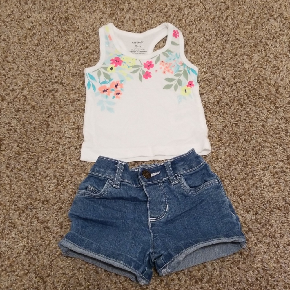 Baby Girl Carter's Outfit 3 Months